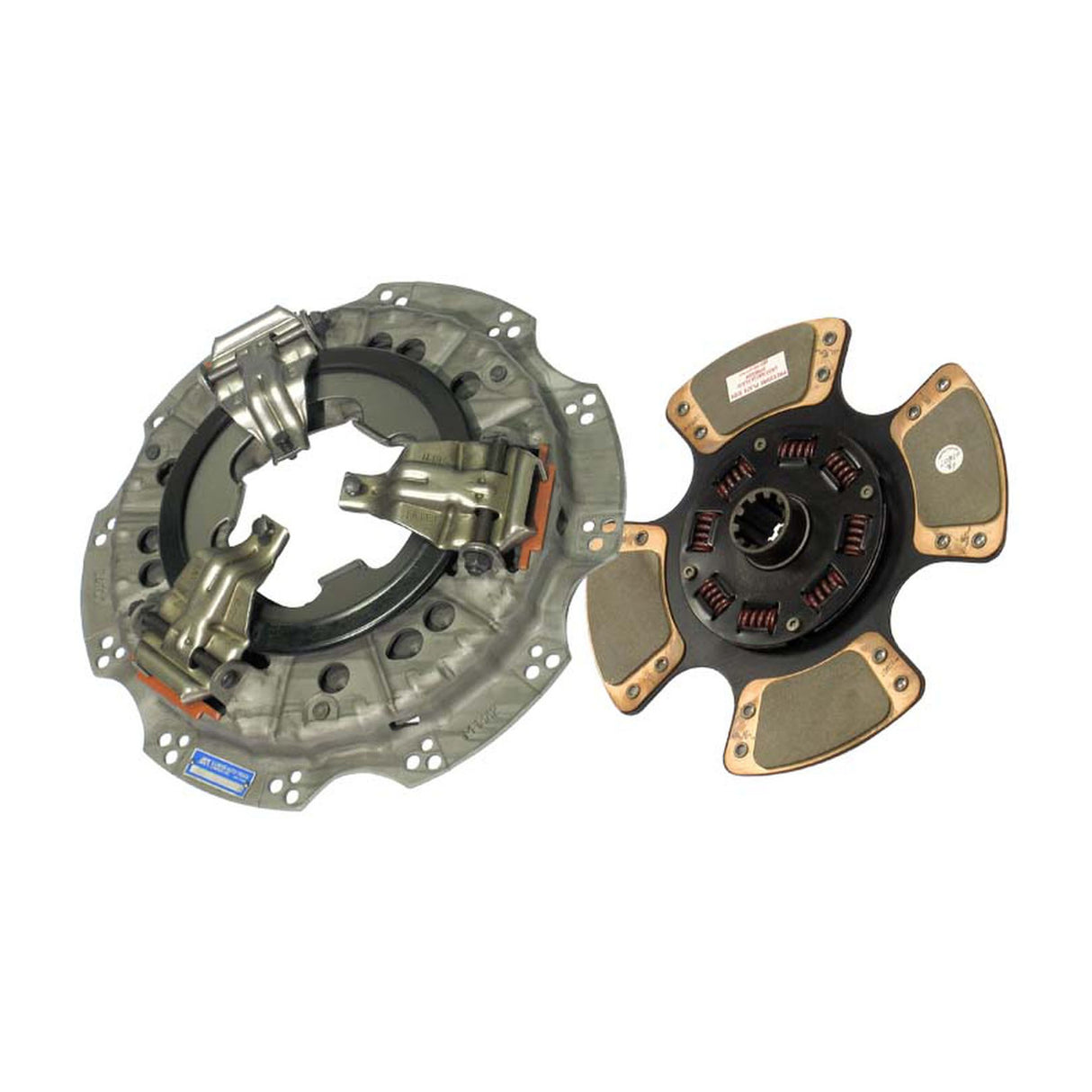 Clutch 310mm x 1-1/2" Stamped Steel, Single-Plate, Push-Type, 4-Paddle 8-Spring, 2400 Plate Load 400 Torque 107606-1