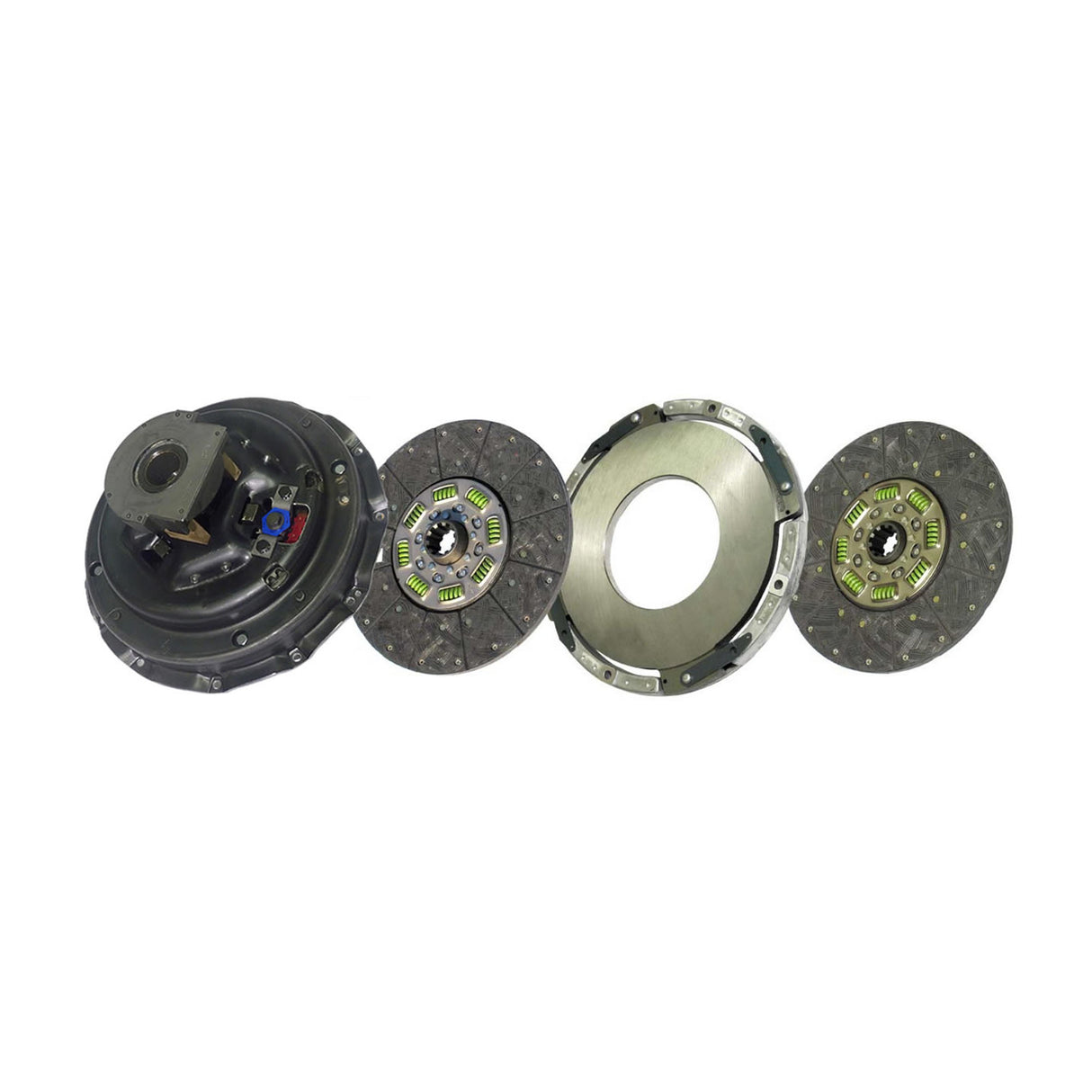 Clutch 14" x 1-3/4" Stamped Steel, Two-Plate, Organic 8-Spring, 2800 Plate Load 800 Torque, Includes Positive Separator Pin 107701-16A