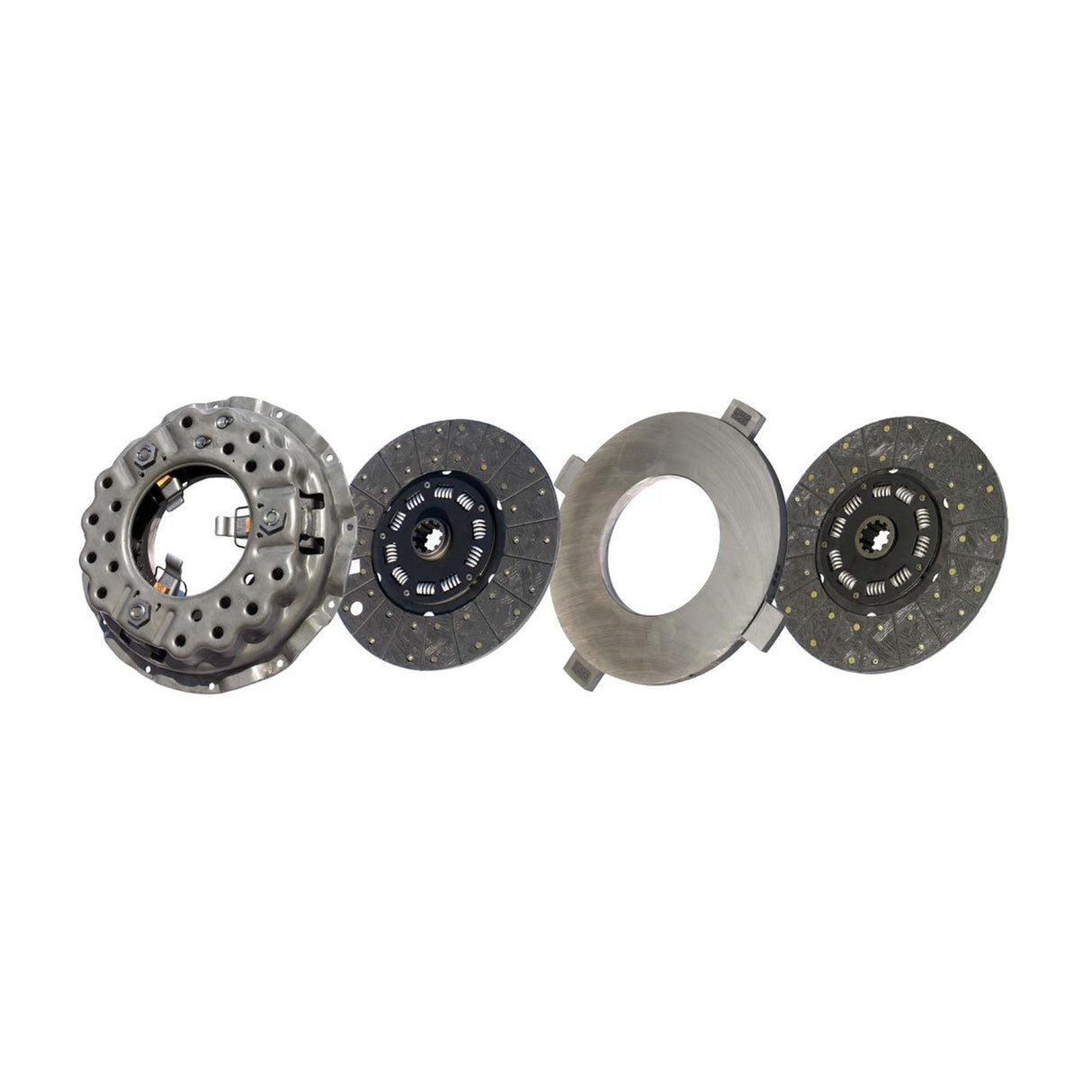Clutch 14" x 1-3/4" DLB Stamped Steel , Two-Plate, Push-Type, Organic 10-Spring, 2400 Plate Load 750 Torque LP1113-604                    