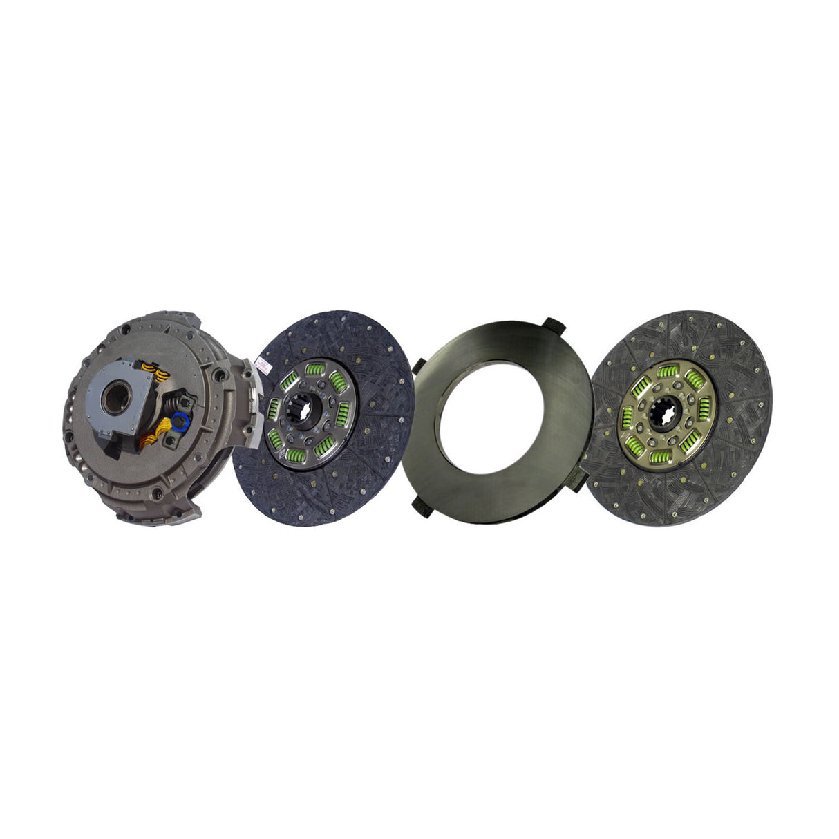 Clutch 15-1/2" x 1-3/4" Easy Effort, Two-Plate, Organic 8-Spring, 3600 Plate Load 1200 Torque 108390-77