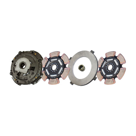 Clutch AutoSet 15-1/2" x 2", Two-Plate, 6-Paddle 6-Spring, 4000 Plate Load 2050 Torque, Triple-Zerk, Includes Spline Saver 309701-25