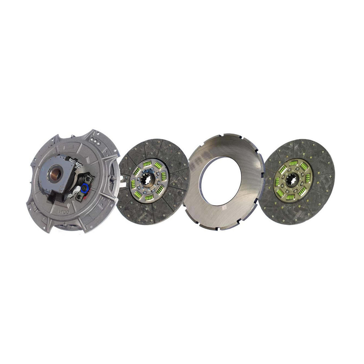 Clutch Easy Effort 14" x 1-3/4" Two-Plate, Organic 8-Spring, 3600 Plate Load 1100 Torque 108035-82