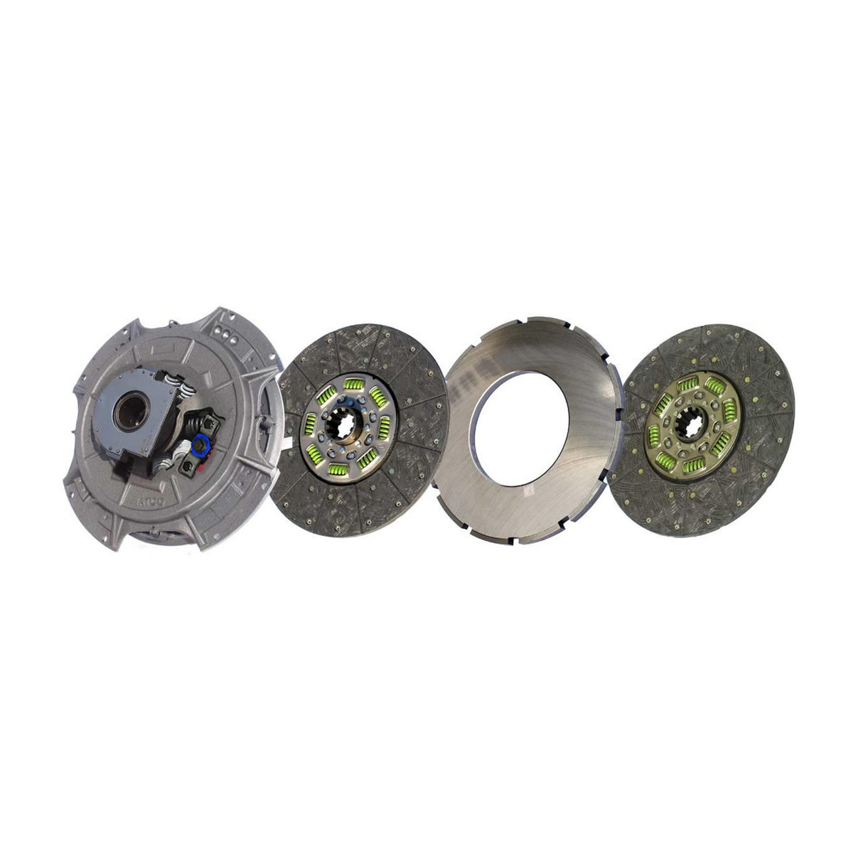 Clutch 14" x 2" Easy Effort, Two-Plate, Organic 8-Spring, 3600 Plate Load 1100 Torque 108034-82