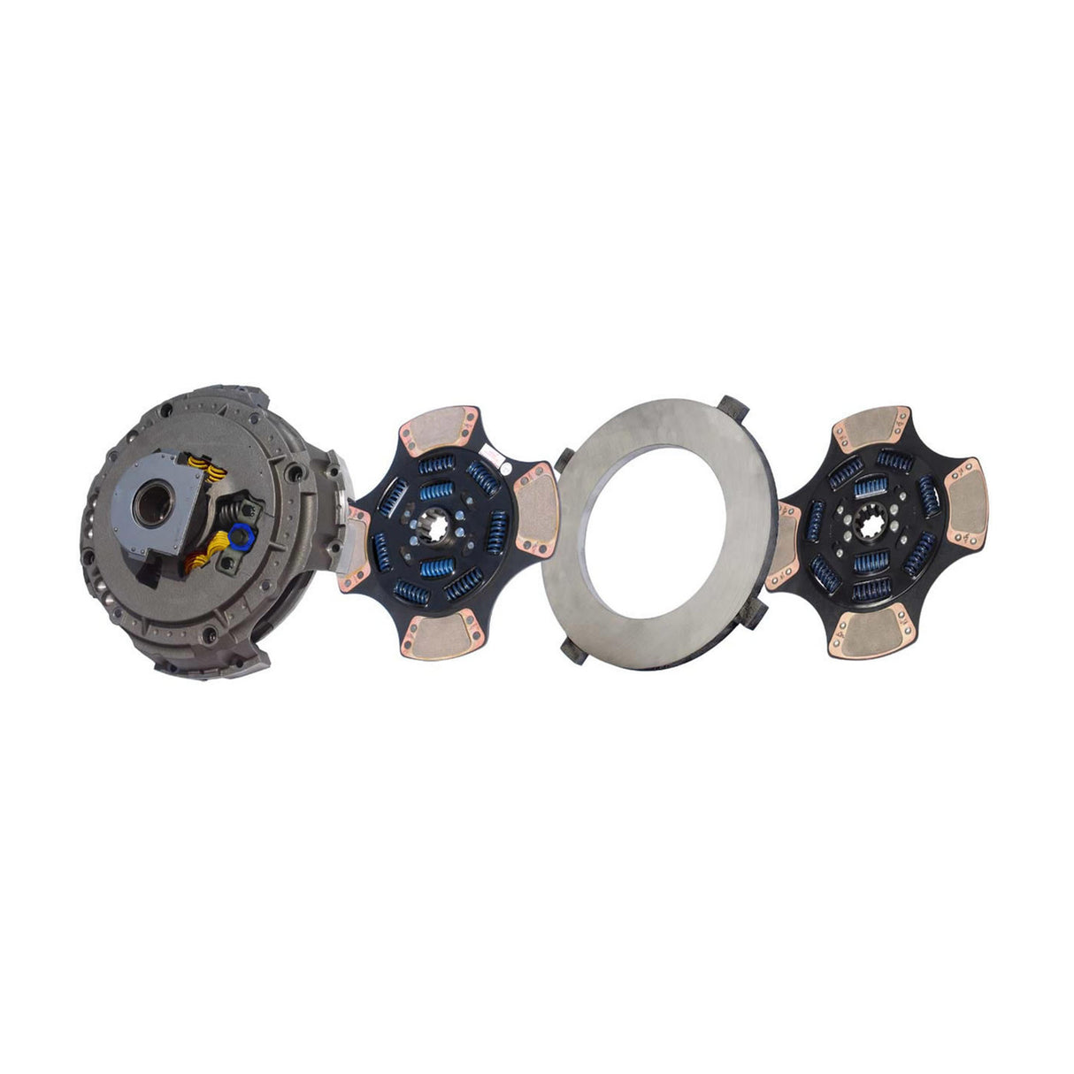 Clutch Easy Effort 15-1/2" x 2", Two-Plate, 4-Paddle 9-Spring, 3600 Plate Load 1760 Torque, Triple-Zerk, Mack 308925-51