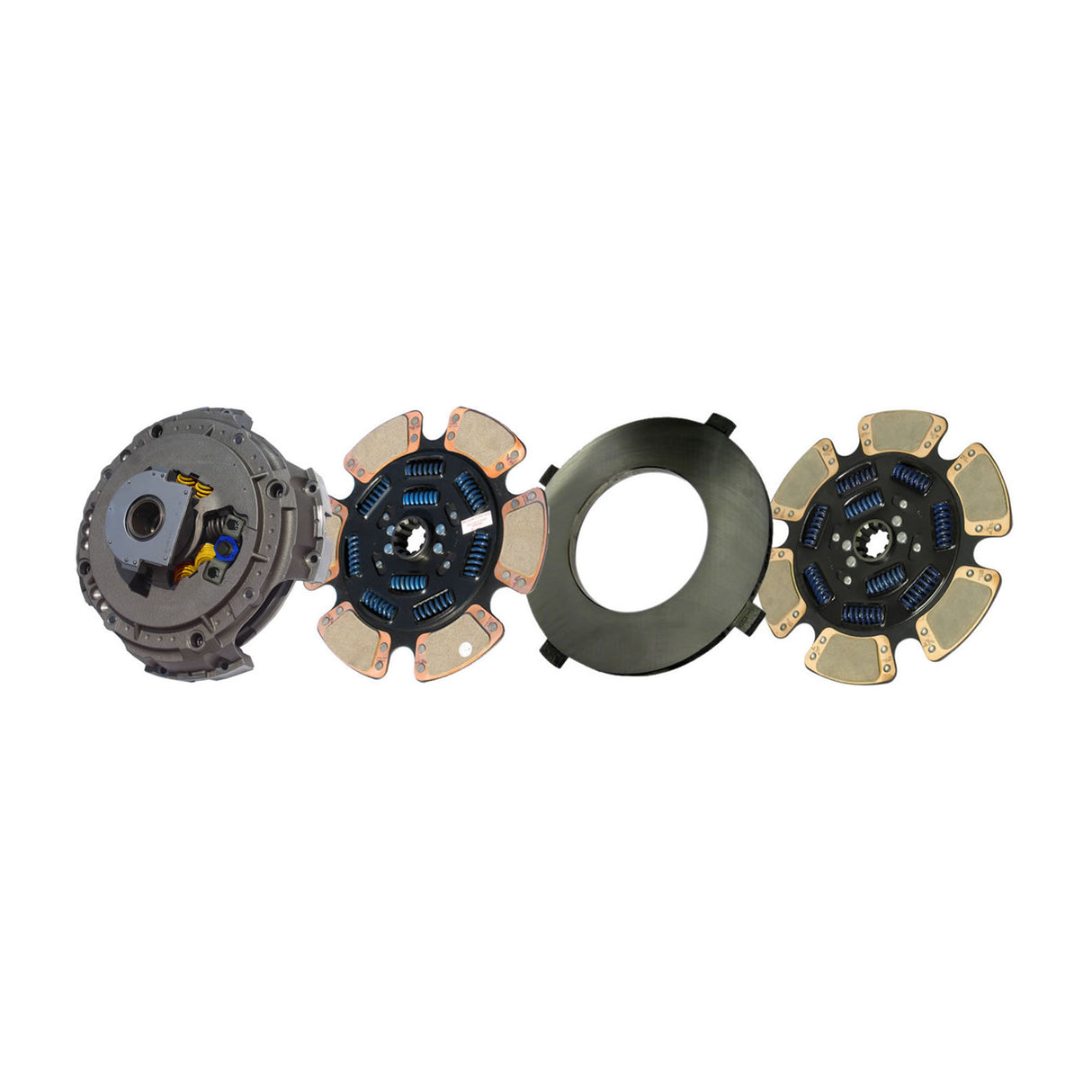 Clutch Easy Effort 15-1/2" x 2", Two-Plate, 6-Paddle 9- Spring, 3600 Plate Load 1760 Torque, Triple-Zerk, Mack 308925-91