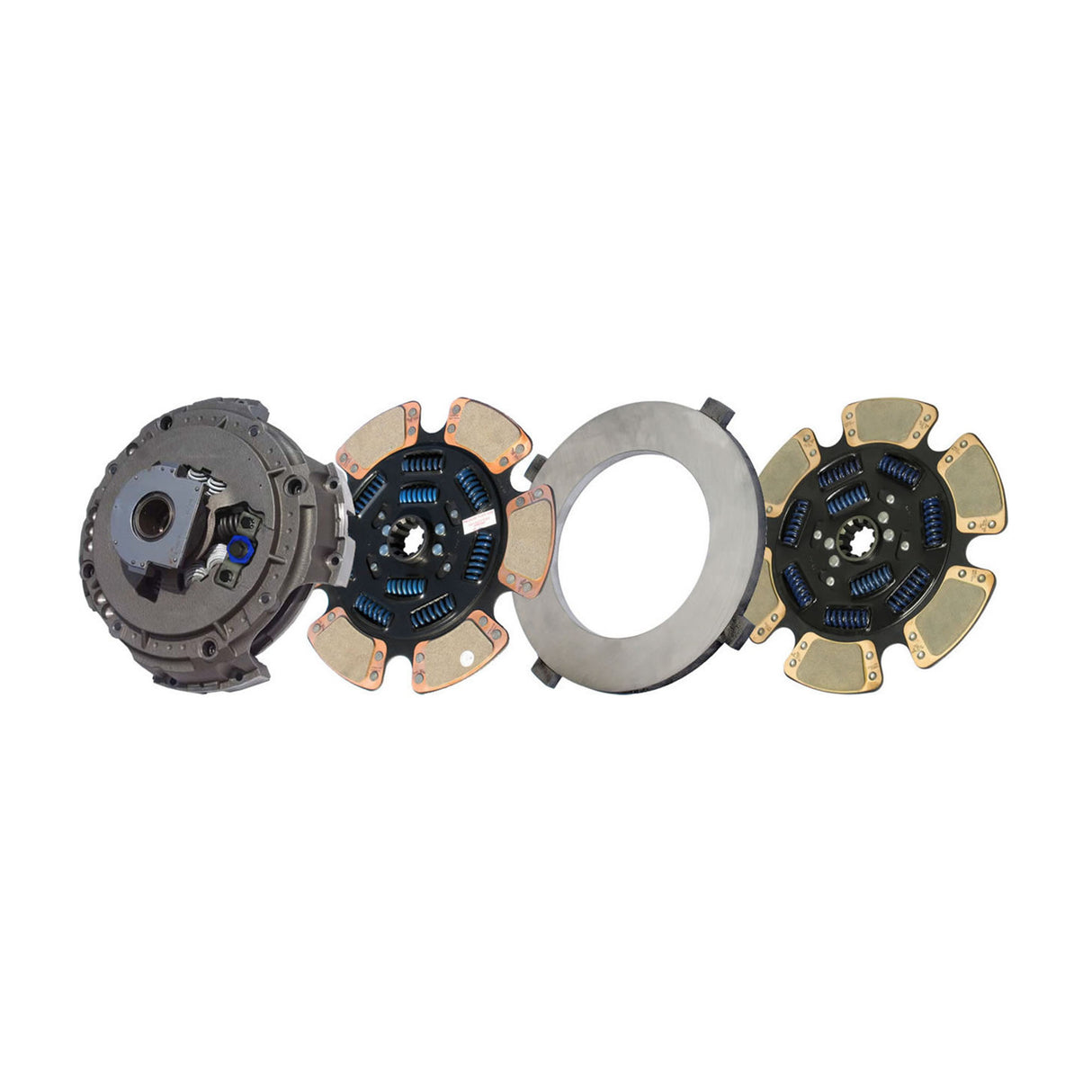Clutch Easy Effort 15-1/2" x 2", Two-Plate, 6-Paddle 9- Spring, 4000 Plate Load 1850 Torque, Triple-Zerk, Mack 308925-98