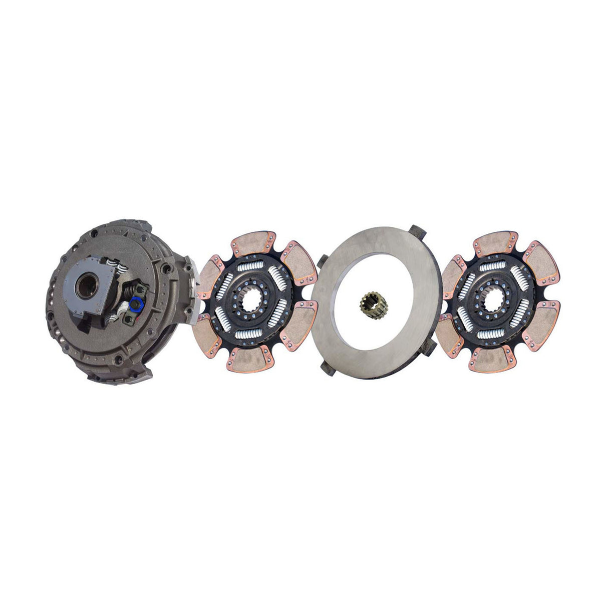 Clutch Easy Effort 15-1/2" x 2", Two-Plate, 6-Paddle 6-Spring, 4000 Plate Load 2050 Torque, Triple-Zerk, Includes Spline Saver 308925-25