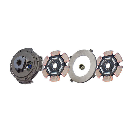 Clutch Easy Effort 15-1/2" x 2", Two-Plate, 6-Paddle 6-Spring, 4000 Plate Load 2050 Torque, Triple-Zerk, Includes Spline Saver 308925-25
