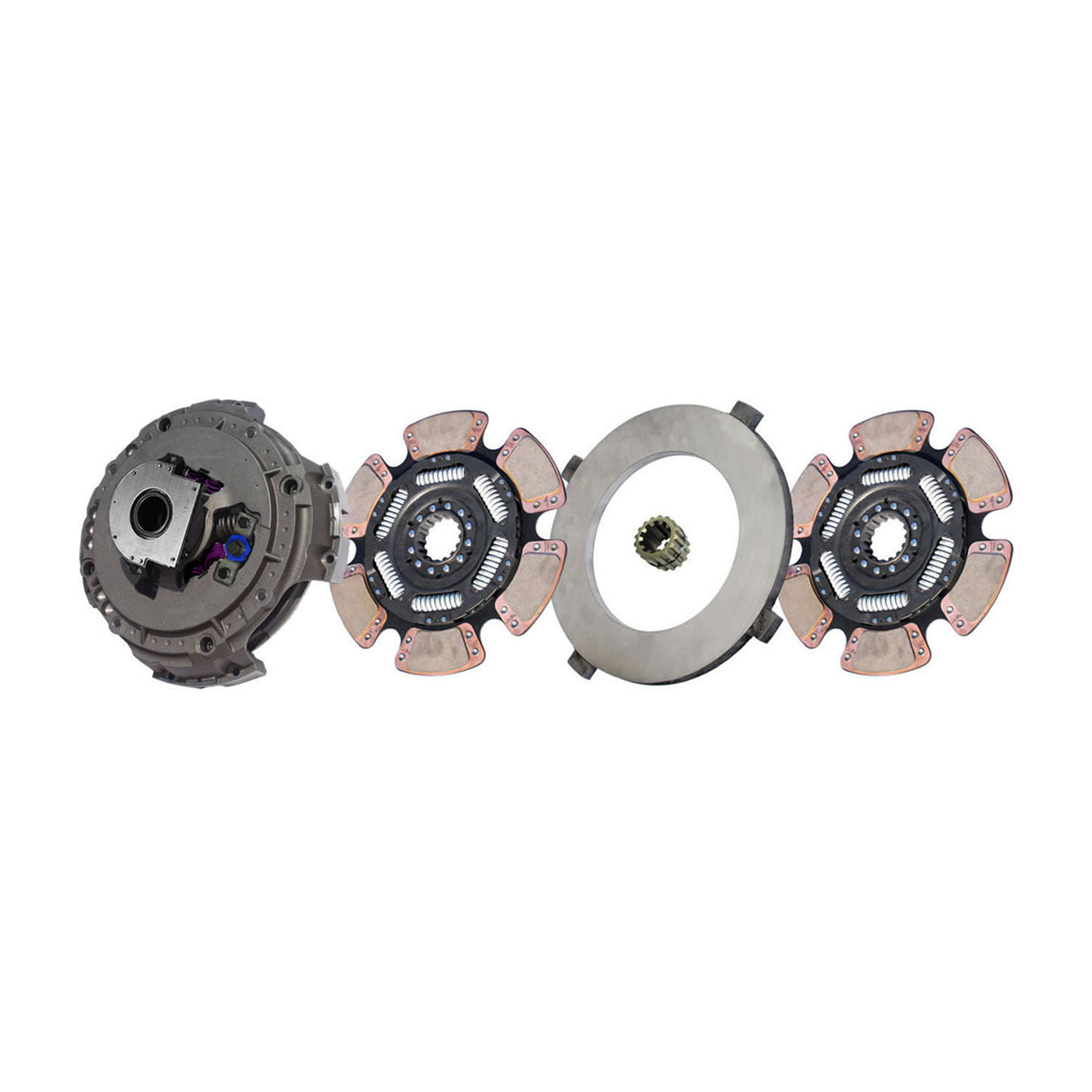Clutch Easy Effort 15-1/2" x 2", Two-Plate, 6-Paddle 6-Spring, 4200 Plate Load 2250 Torque, Triple-Zerk, Includes Spline Saver EA60289