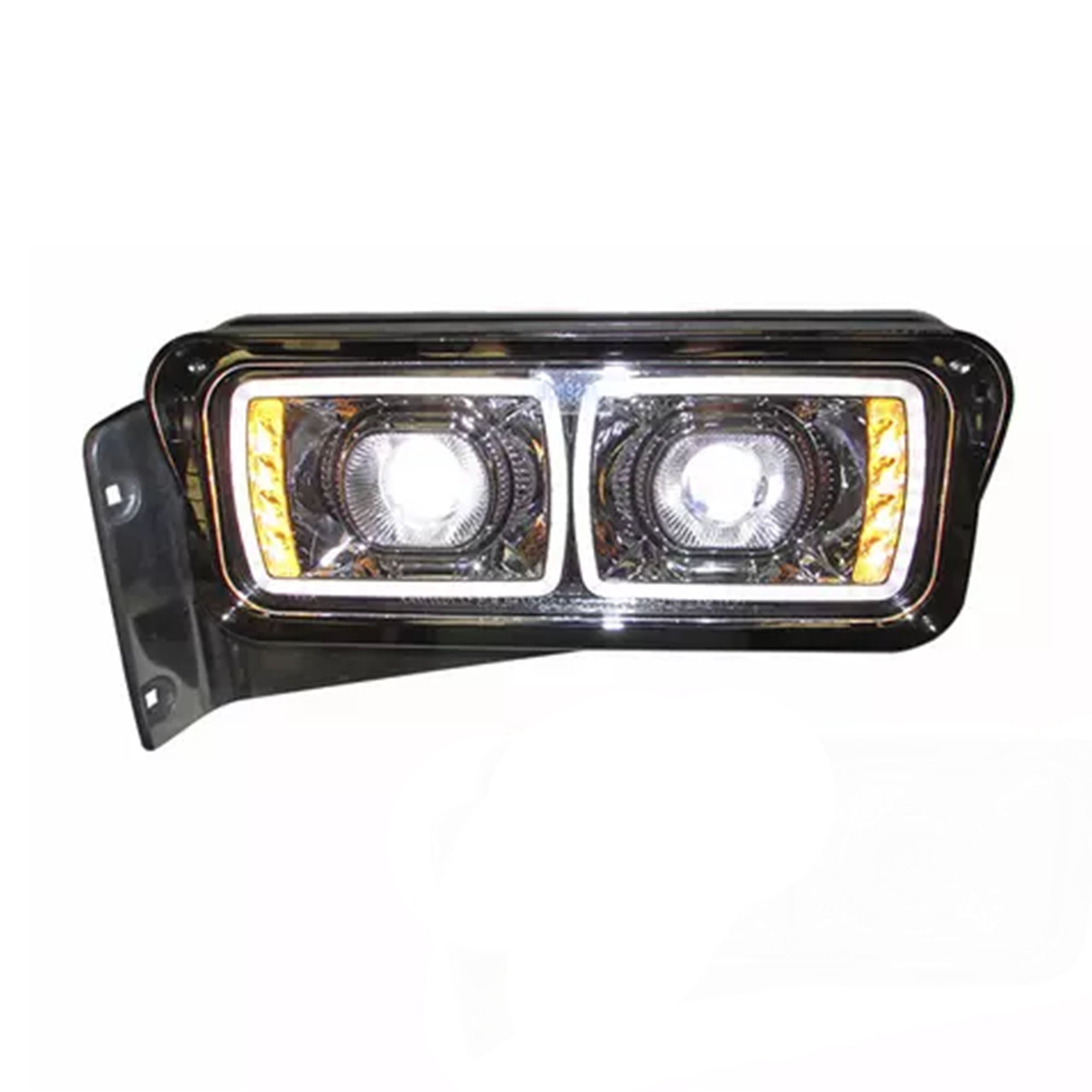 照明 Peterbilt 379 Headlight Bucket with LED Chrome Driver Side 16