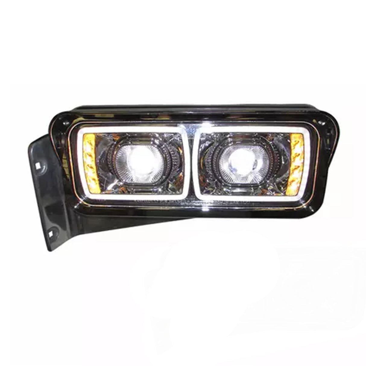 Peterbilt 379 Headlight Bucket with LED Chrome Driver Side 16-07572L-P
