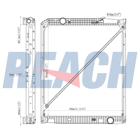 Mercedes Benz/Actros 25 Tons Radiator 1996-2002 9425000703