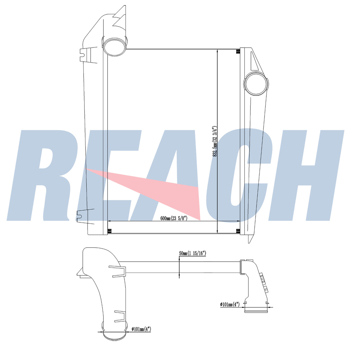 Freightliner Argosy Charge Air Cooler 1992-2008 124224000