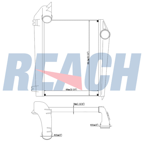 Freightliner Argosy Charge Air Cooler 1992-2008 124224000