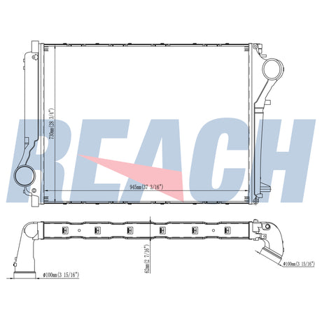 Volvo, Mack Fm330/370/Fm 410/Fm 420/ Volvo Charge Air Cooler 100314536