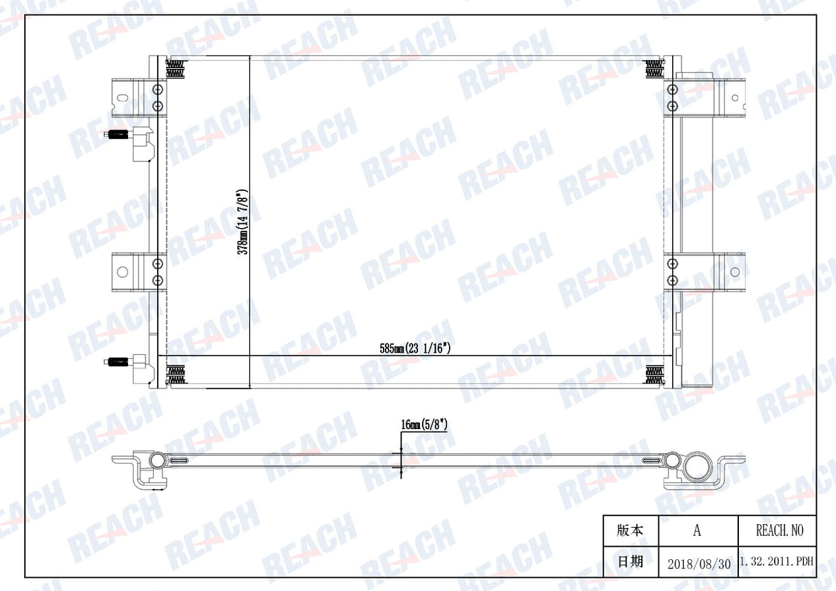 Hino 238 Base L6 7.7l Condenser 2008-2010 8.846e+124