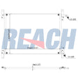 Freightliner Condenser - Freightliner Fla Cab-Over Engine, High Profile 45in X 40in Parallel Flow Condenser 1996-2002 ABP