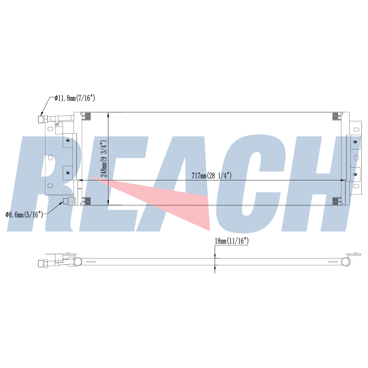 Freightliner Flp/Flt/Wfc/Wft Models Condenser 1988-1993 A22248850