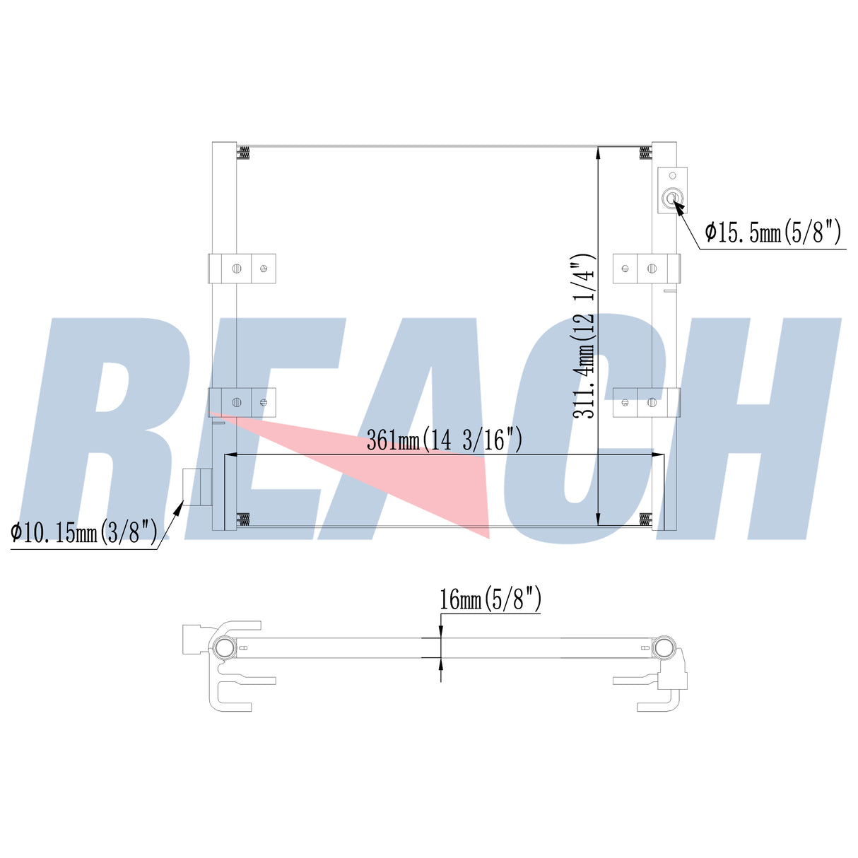 Plymouth Plymouth Arrow Condenser 1976-1977 ME733766