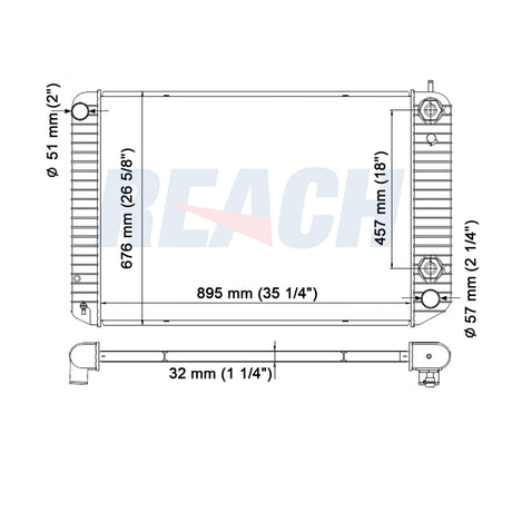 Chevrolet Kodiak / Topkick/ Bus Chassis Multiple Radiator 1R2679