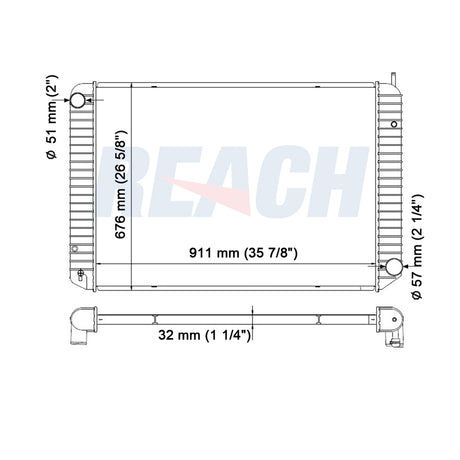 Chevrolet Kodiak / Topkick Radiator 1995-1996 GMC7334