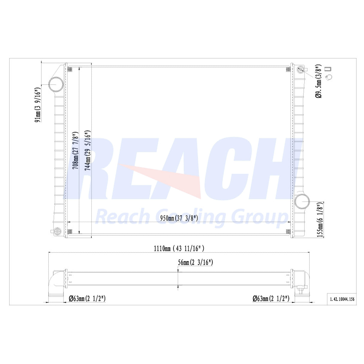 Ford L, Ln, LTL, CL Radiator 1988-1998 E8HZ8005N