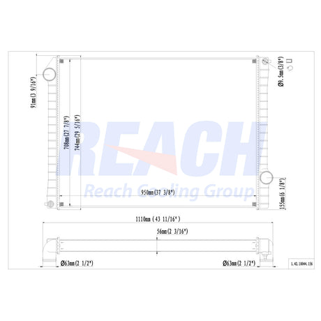 Ford L, Ln, LTL, CL Radiator 1988-1998 E8HZ8005N