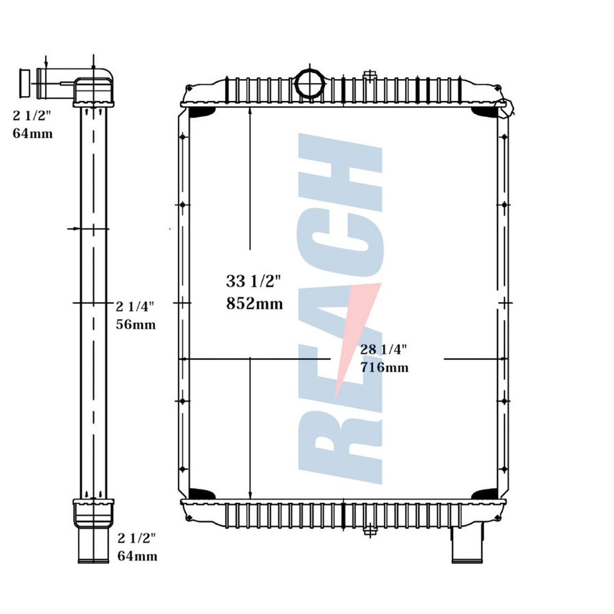 International Prostar / 8600i / 9900i Radiator 2003-2010 2588058C91