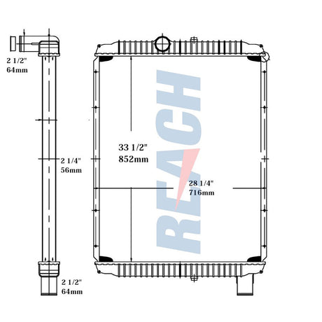 International Prostar / 8600i / 9900i Radiator 2003-2010 2588058C91