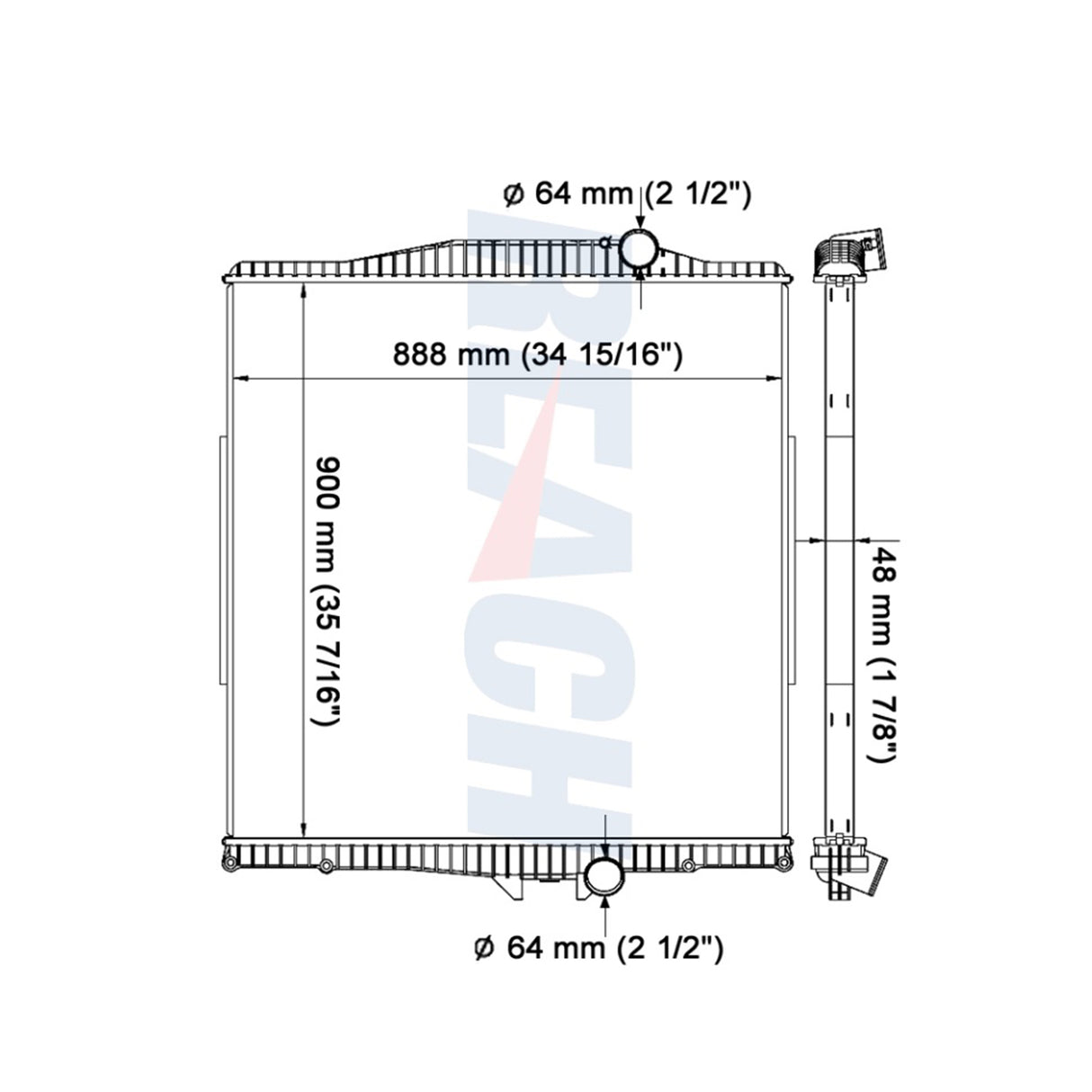 Volvo, Mack VNL 4200 Radiator 2000-2007 126435