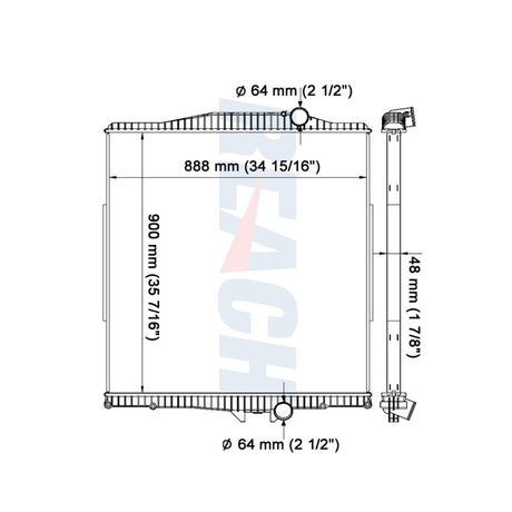 Volvo, Mack VNL 4200 Radiator 2000-2007 126435