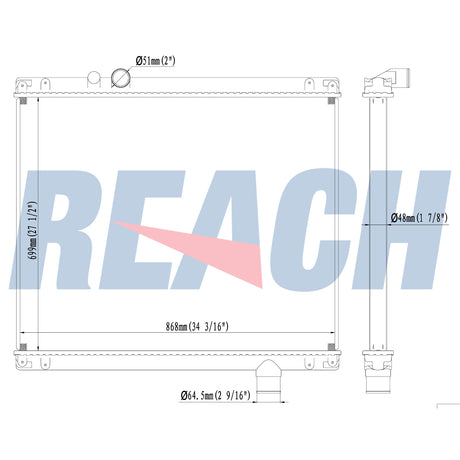 Volvo, Mack Cv Granite / Rd Radiator 2002-2007 1102169