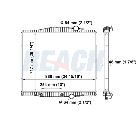 Volvo, Mack VHD Radiator 2002-2008 B208426