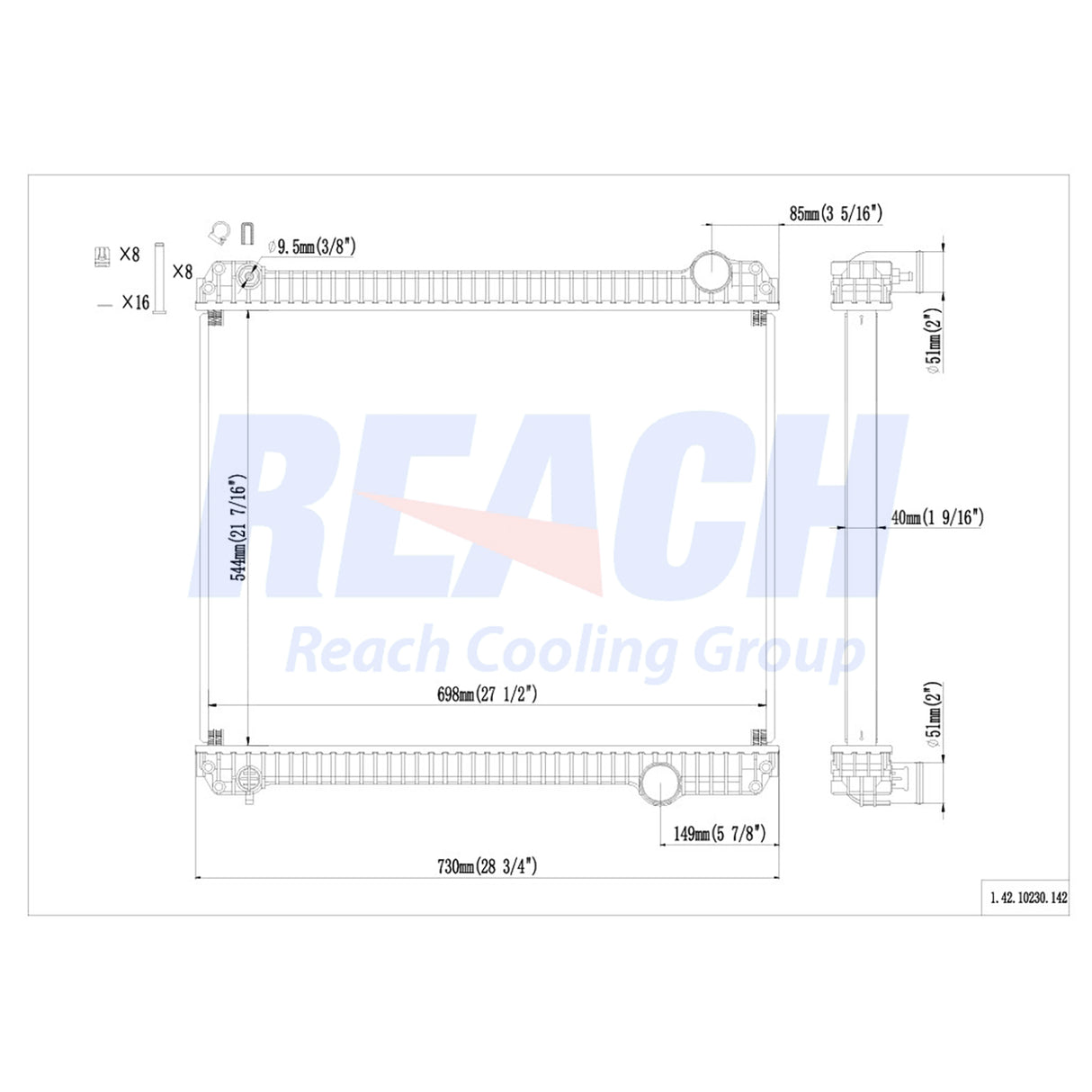 Ford B & F 94 And Up Radiator 081311F