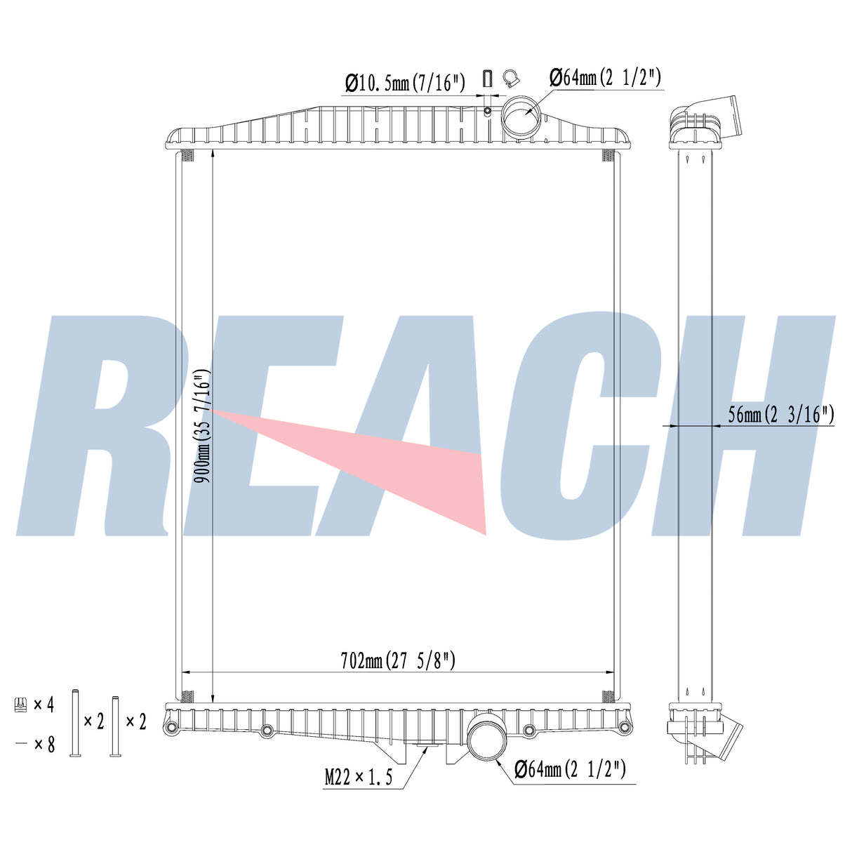 Volvo, Mack Fm10 Radiator 1665249