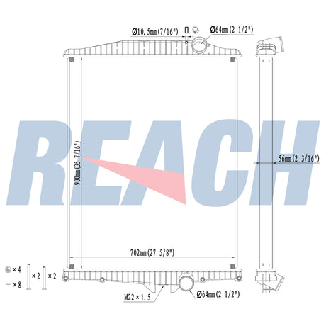Volvo, Mack Fm10 Radiator 1665249