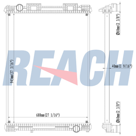MAN F 2000 6 Cyinder Radiator 1994-Present 81061016407