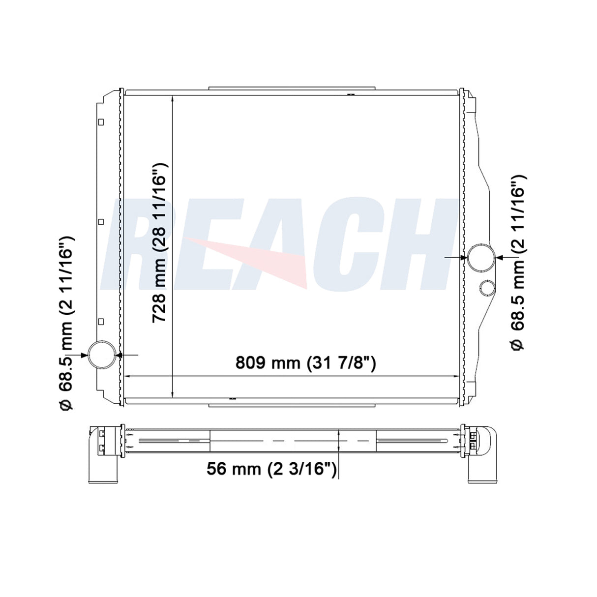 Mitsubishi Fuso- Non-Usa Models Radiator 1996-2003 ME293119