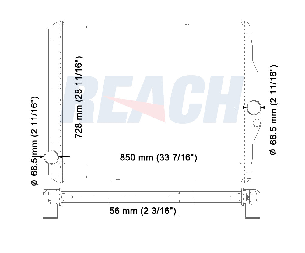 Mitsubishi Fuso- Non-Usa Models Radiator 1996-2000 ME293421