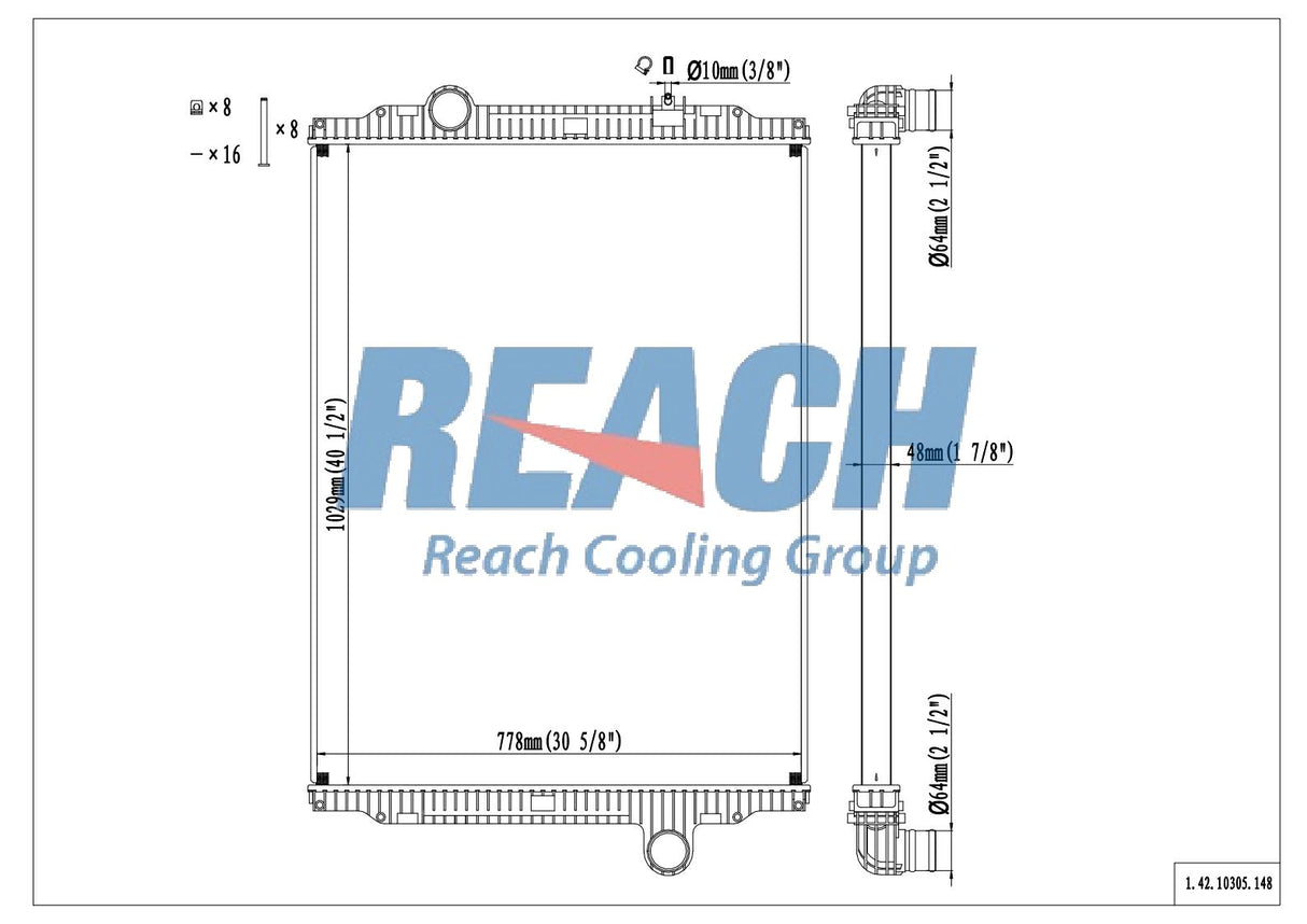 Peterbilt, Kenworth T660 Radiator 2007-2013 F3160881101120