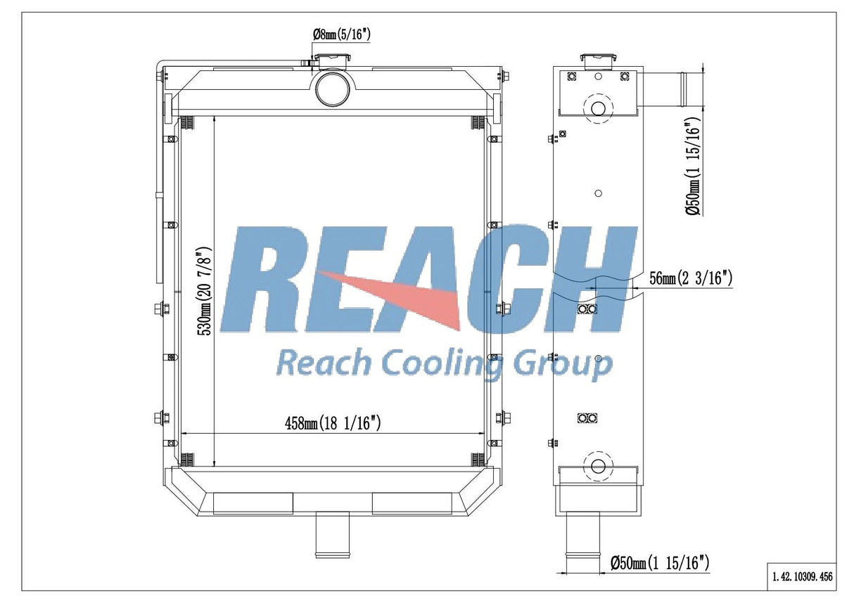 Ajax Oil Pump Engine Radiator With 7.25l, 8.5l Engines Radiator RAD42-10309TRP