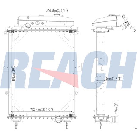 Peterbilt, Kenworth T600/T800 Radiator 1994-2005 IE62135