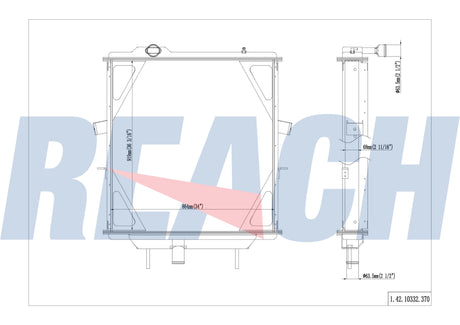 Peterbilt, Kenworth Radiator 2002-2008 0706657A061