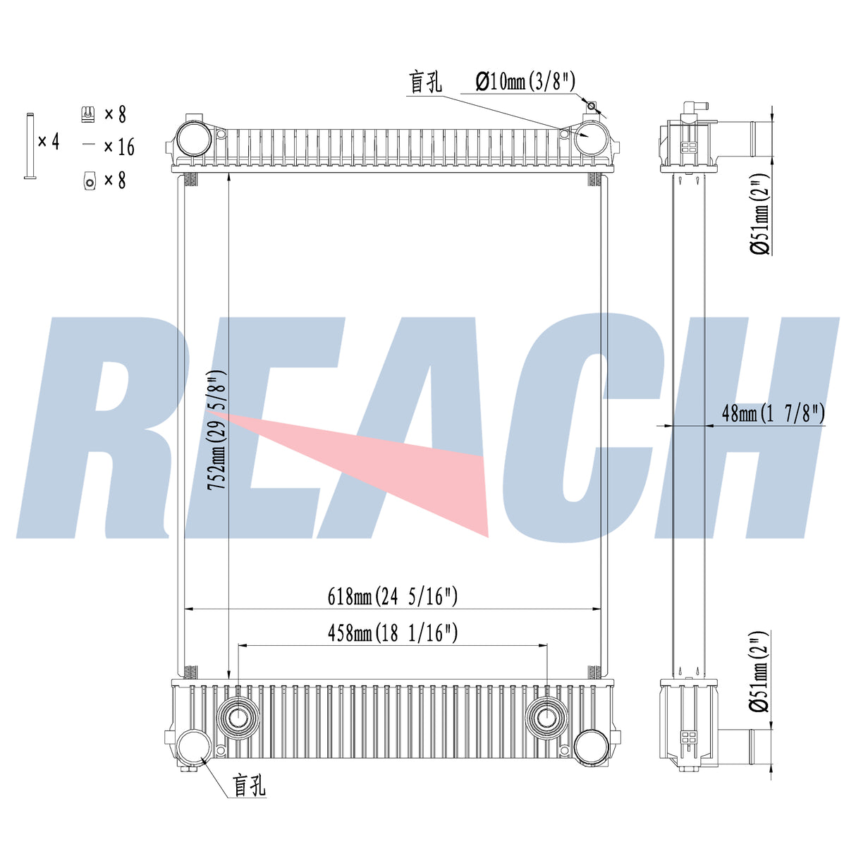 Freightliner F65 Radiator 2005-2008 BHTD4728