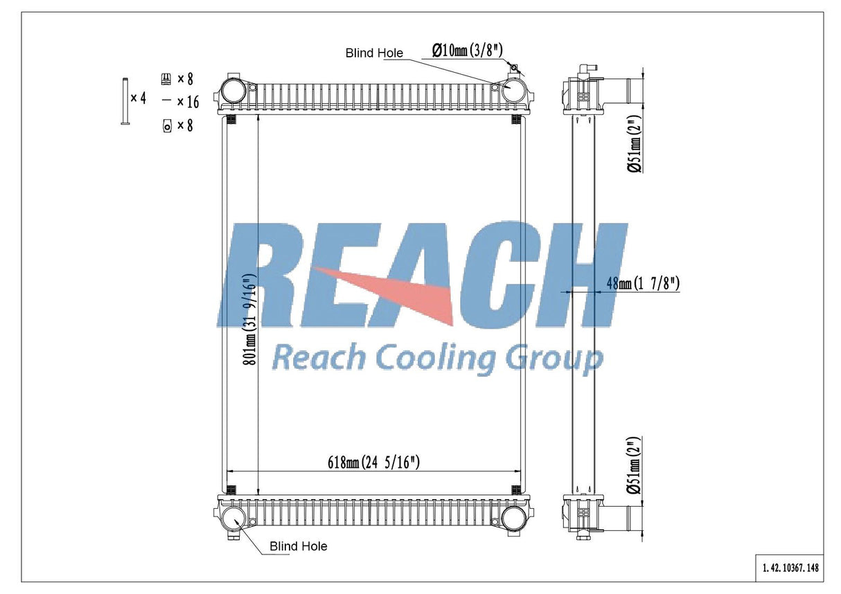 Freightliner M2 106 Business Class 2005 Radiator 2005 BHTD4383