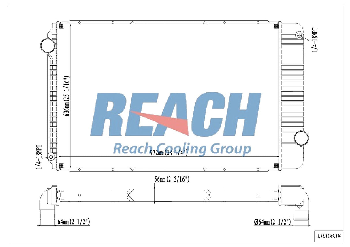 International 7300, 7400, 7500 Radiator 7500 2507374C91