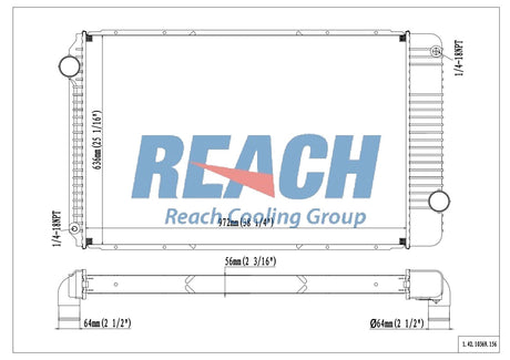 International 7300, 7400, 7500 Radiator 7500 2507374C91