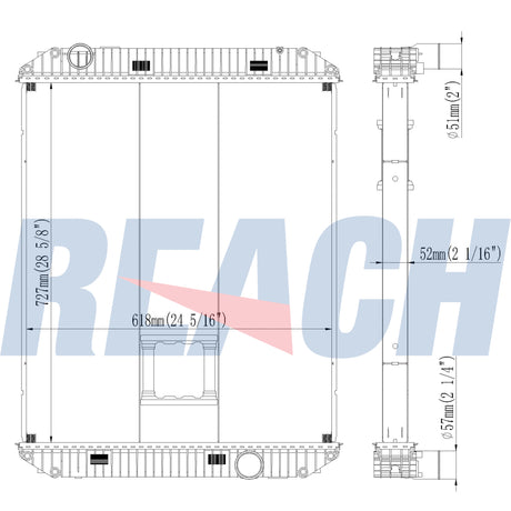Freightliner Sterling Fl90 Fld106 Radiator 1991-2002 11C9697ST