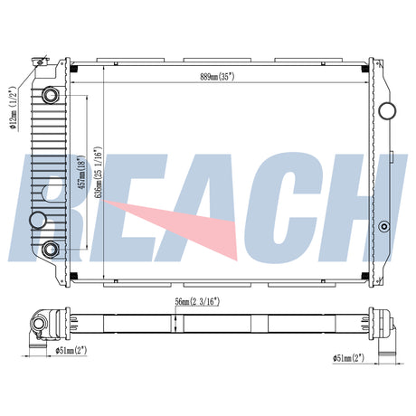 Osh Kosh Safari / Freightliner Motorhomes / Radiator 1992-1995 940033001