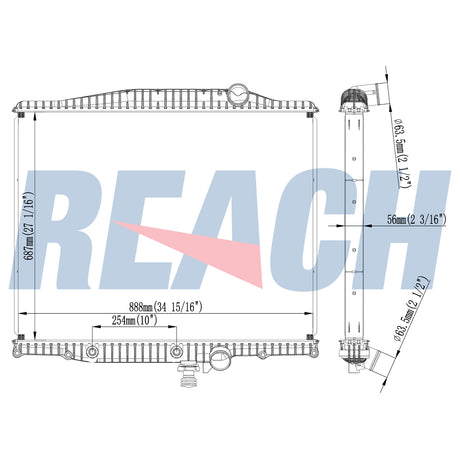 Volvo, Mack Ct Ctp Radiator 2005-2008 1102376